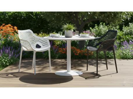 NIKITA-Arm Dining Chair Outdoor Polypropylene