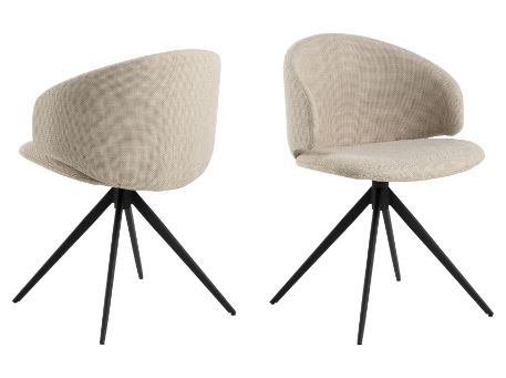 ELLA-Beige Dining Chair Swivel