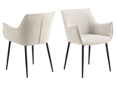 BONITA-Armrest Dining Chair Beige Apia
