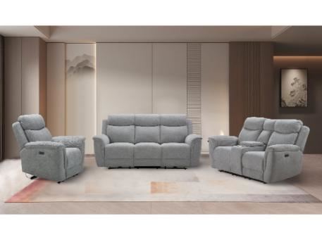 DAWN-Grey-Electrical Recliner Set Grey