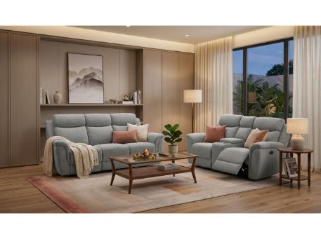 DAWN-Grey-Electrical Recliner Set Grey