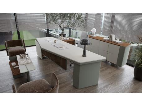 LEWIS-Executive Desk With Left Etagere