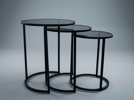 CARMEN-Gigone Table Round Tempered Glass