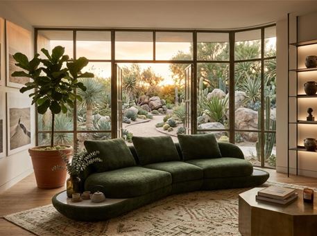 VESNA- Three Seater Modern With Side Table