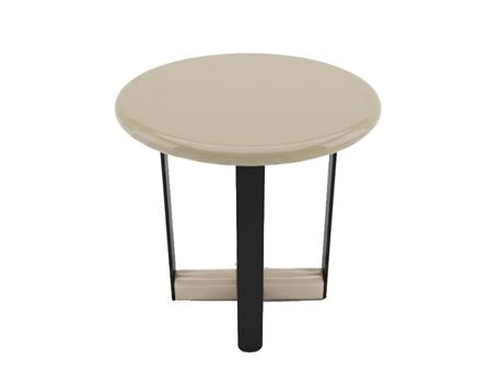 083B0-End Table Beige Glossy