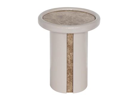 1B123A-High Gloss Creamy Latte End Table