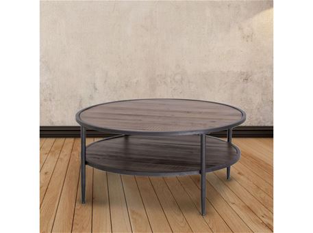 6028 - Round Dark Walnut Coffee Table 