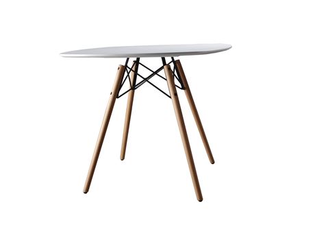 834-1B - Round Compact White Kitchen Table