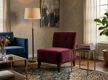 MILANA - Contemporary All Fabric Upholstered Armchair 