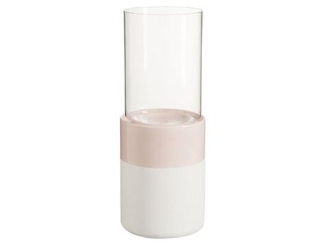 82947 - Ceramic Vase With Glass Cylinder
