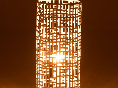 13545 - White Round Lamp Stand 