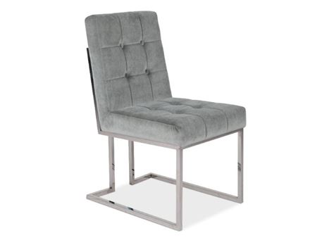 DX-2101 - High Back Grey Fabric Dining Chair 