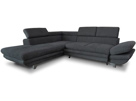NEWYORK.LEFT - Modern Grey L-shape Sofa With Bed
