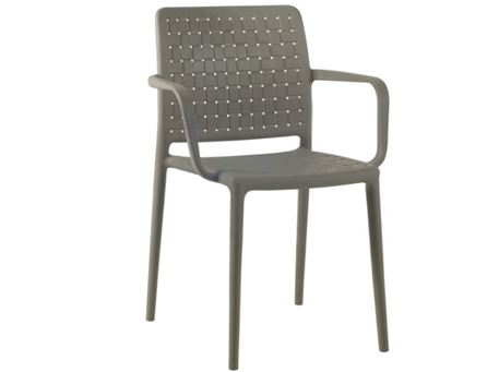 FAME-K - Monoblock Modern Dining Chair With Arms