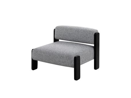 SUITE - Light Grey Modern Lounge Chair With Black Base