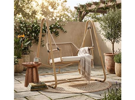 RH 95 - Bronze colored single seater swing.