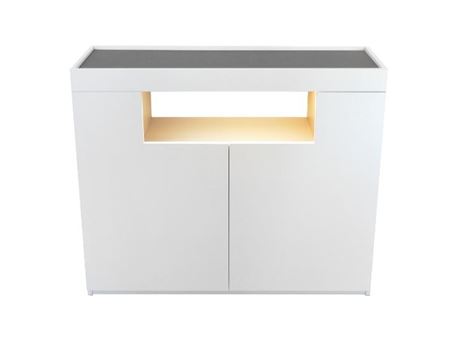 EDEN -White shoe cabinet with lights.