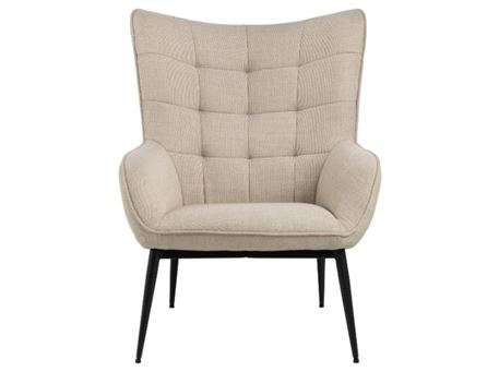 REDDING - High back beige arm chair.