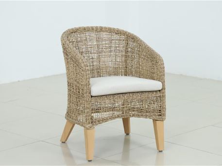 DURBAN - Naturel wood colored outdoor dining chair.