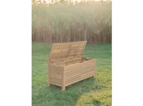 ELOISE - Outdoor wood colored storage crate.