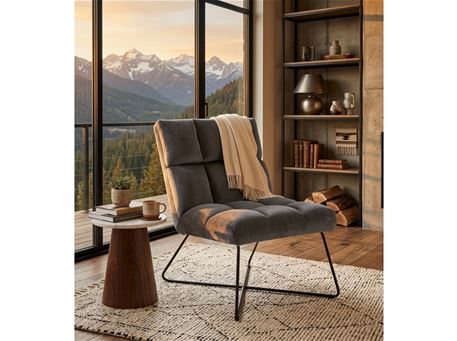 ALBA-Dark Grey Lounge Chair