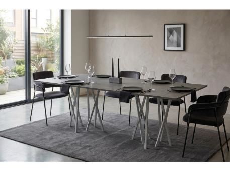 AIM-Dining Table Wood with METAL 