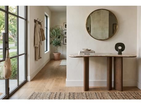 WF-1A037-Curve Console Marble Top