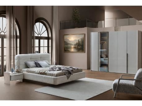 POINT-Double Bed Upholstered With Mechanism