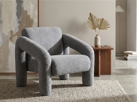 DAMA-Soft Minimalism Grey Lounge Chair