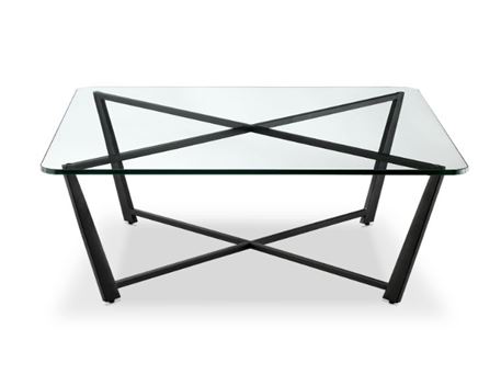 LC-006 - Clear Tempered Glass Top Coffee Table