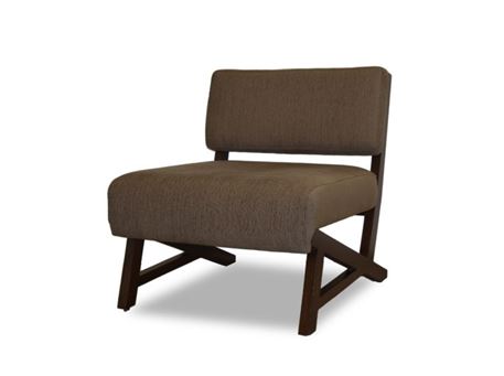 LIVING - Wooden Based Armchair With Fixed Seat & Back