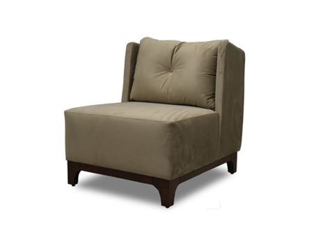 OPERA - All Fabric Contemporary Armchair With Fixed Seat & Movable Back Cushion