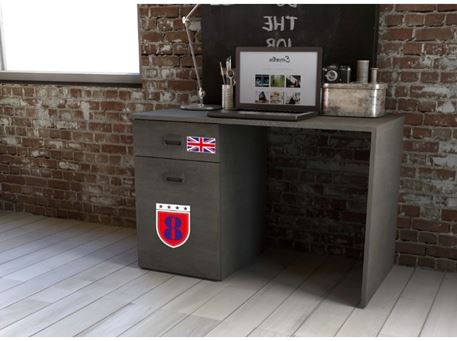 TEENAGER - Dark Grey Studying Desk With Drawers
