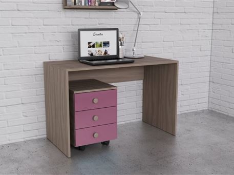 YANG PARIS - Light Oak Studying Desk With Pedestal