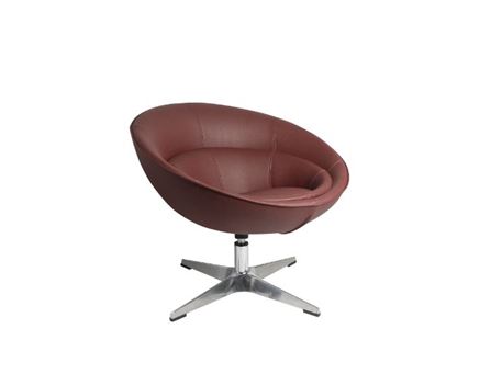 XR-U1844 - Dark Red Swivel Leisure Chair