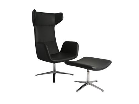 XR-U1813AH - High Back Black Swivel Leisure Chair