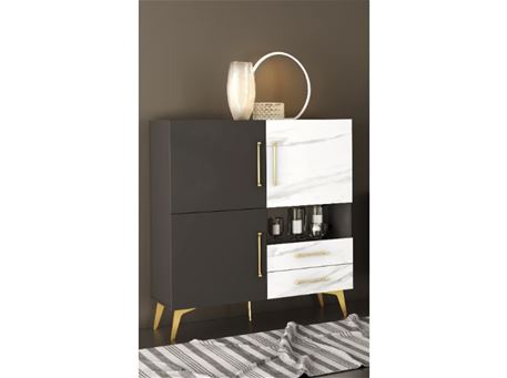 MARTE - White & Grey Cabinet