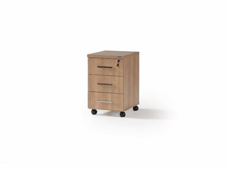 AGENA - Walnut Office pedestal with pedestal