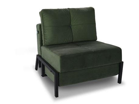 GIBSON - Green Single Seater sofa Bed With Cushion