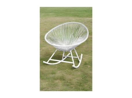 RC-194 - White  Rocking outdoor lounge chair.