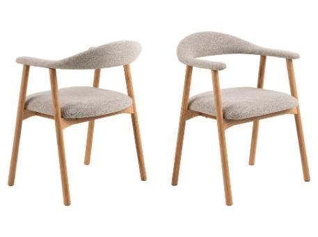 ADDI- Beige armrest dining chair