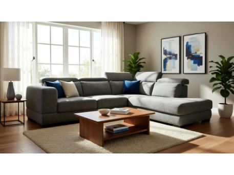 CYRANO-Grey Corner With Headrest 