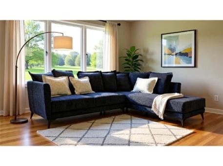 COLIN-Navy Blue Corner Left