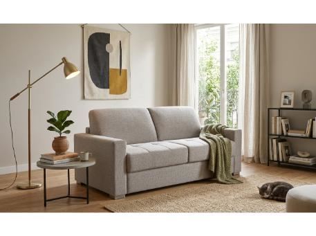 BL001-TAUPE- Sofa Bed With Built-In Mattress
