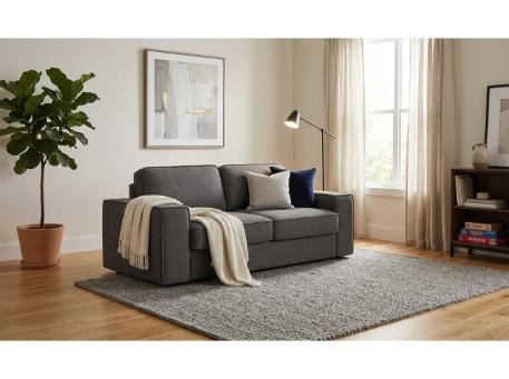 PAOLA-ANTRACITE- Sofa Bed With Built-In Mattress