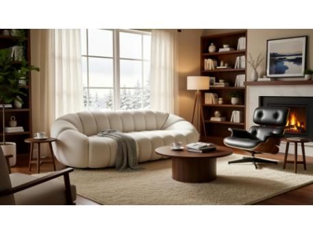 REPUBLIC - white contemporary living set. 