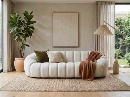 REPUBLIC - White Contemporary Living Set. 