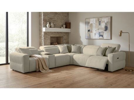 PAVET- Beige Corner With Reclining Mechanism 