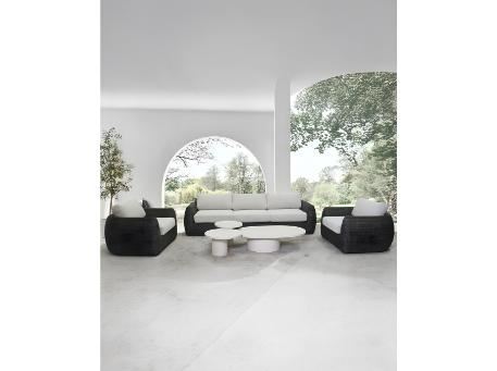 LUVA - Modern black and white outdoor living set.