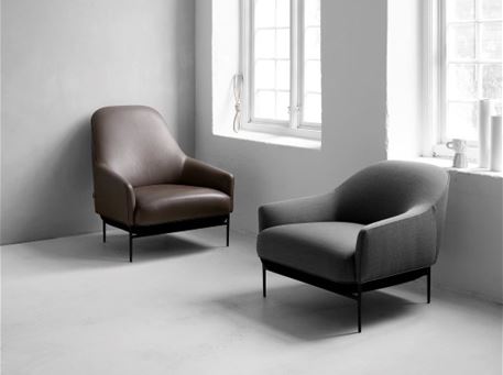 CHILL - HB - High Back Brown Fabric Armchair